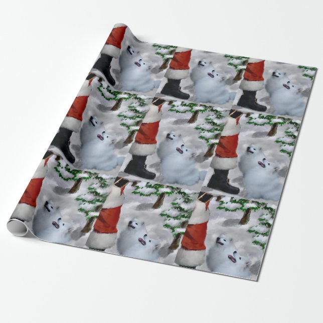 Papel De Regalo Regalos de Navidades esquimales estadounidenses (Desenrollado)
