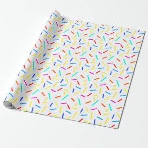Papel De Regalo Regalos De Patrón De Confetti De Pulido Colorido