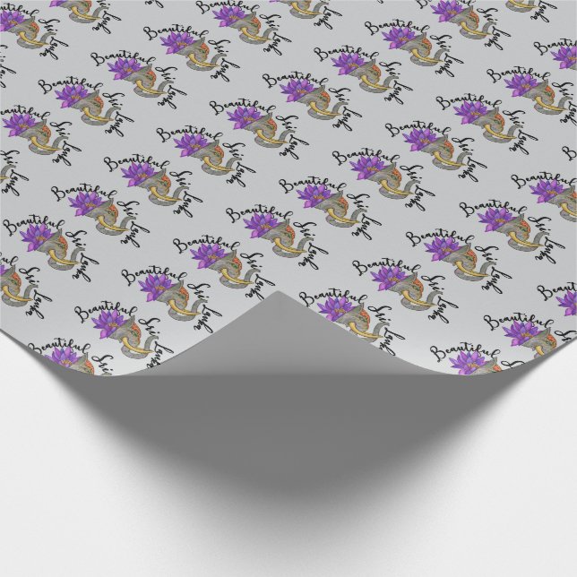 Papel De Regalo Regalos de Sri Lanka con elefante y Lotus (Esquina)