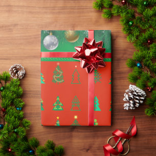 Papel De Regalo Regalos De Vacaciones De Invierno Decoración Navid