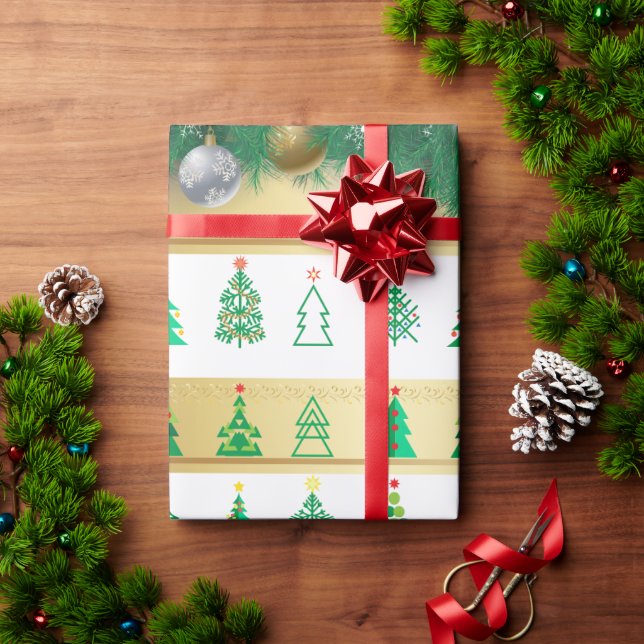 Papel De Regalo Regalos De Vacaciones De Invierno Decoración Navid (Regalo de vacaciones)
