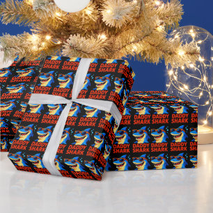 Papel De Regalo Regalos del Día del Padre del Tiburón Papi