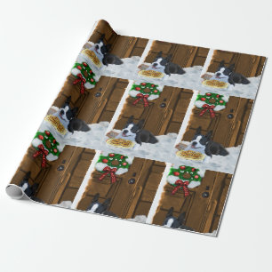 Papel De Regalo Regalos del navidad de Boston Terrier