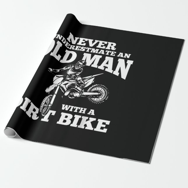 Papel De Regalo Regalos divertidos nunca subestiman a un anciano c (Desenrollado)