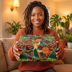 Papel De Regalo Regalos geométricos tribales americanos afroameric