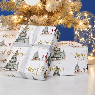 Papel De Regalo Regalos navideños debajo del árbol