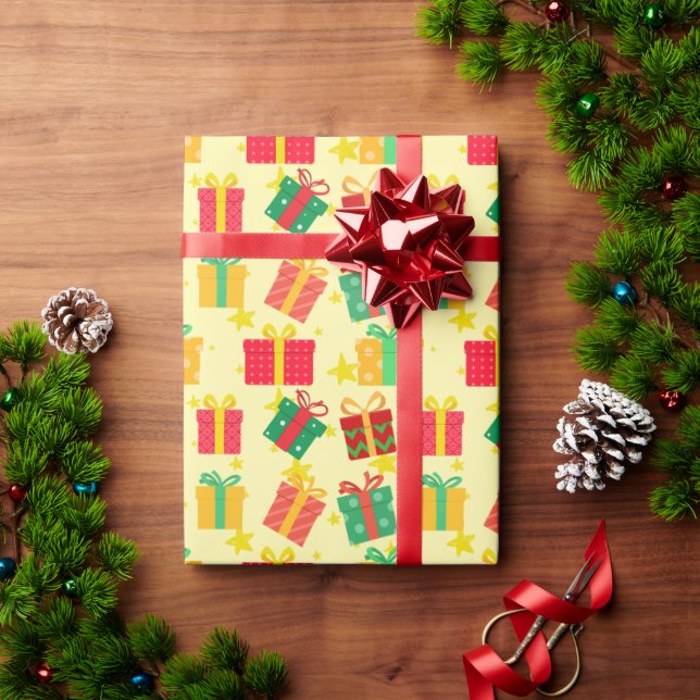 Papel De Regalo Regalos navideños festivos (Regalo de vacaciones)