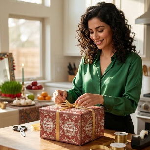 Papel De Regalo Regalos para eventos de cena de Año Nuevo persa No