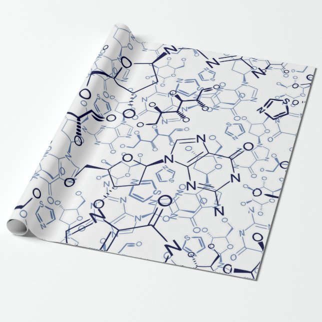 Papel De Regalo Regalos Químicos de Fórmula Química (Desenrollado)