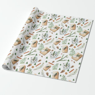 Papel De Regalo Regalos Rusticos de Navidad