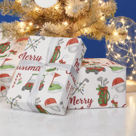 Papel De Regalo Regalos temáticos de Navidades de golf para golfis