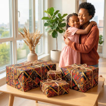 Regalos tribales vibrantes de Ankara afroamericano