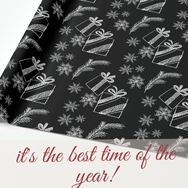 Papel De Regalo Regalos y Nieve para Navidades de la Marcha Negra  (Subido por el creador)