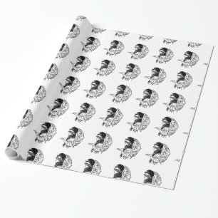 Papel De Regalo Regencia victoriana con retrato de parasol