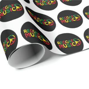 Papel De Regalo Reggae Diseño musical, arte de reggae