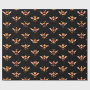 Papel De Regalo Reina Abeja Con Corona