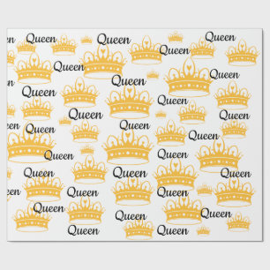 Papel De Regalo Reina (corona dorada)