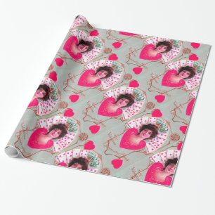 Papel De Regalo REINA DE CORAZONES, El día de San Valentín Rosa Fu