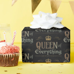Papel De Regalo REINA de todo - Corona de letras de regalías