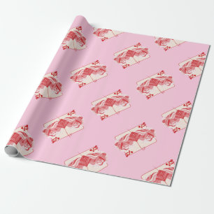 Papel De Regalo Reina del arte de la adormidera roja