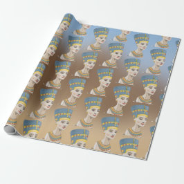 Papel De Regalo Reina Nefertiti contra las pirámides