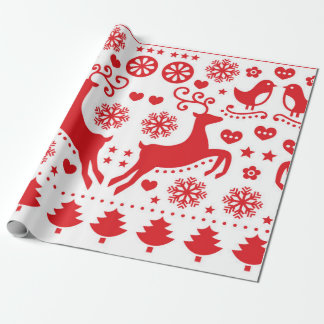 Papel De Regalo REINDEDOR ESCÁNDINAVIO DE BRAP DE REGALO DE navida
