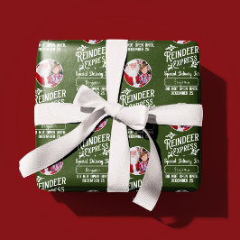 Papel De Regalo Reindeer Express de Santa Name y Navidades de foto