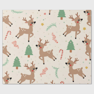 Papel De Regalo Reindeer Wrapping Paper