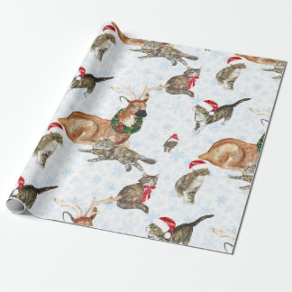 Papel De Regalo Reindeers and Kitty Cats