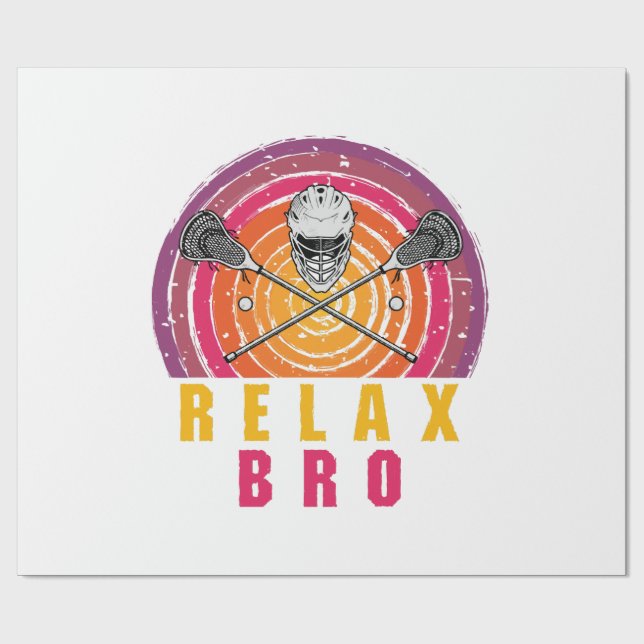 Papel De Regalo Relajarse Hermano Lacrosse (Superficie plana)