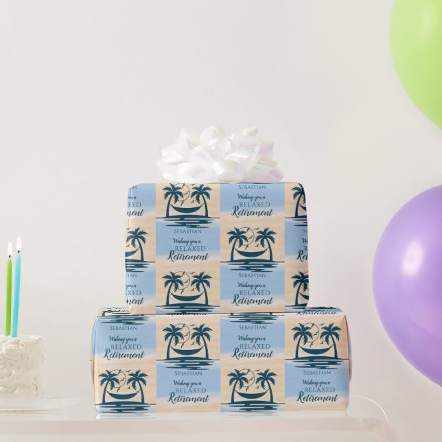 Papel De Regalo Relax Retirement Beach Hammock (Regalos de fiesta)