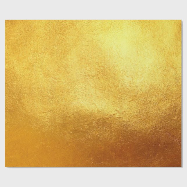 Papel De Regalo Relieve metalizado de Faux Gold Elegantes Navidade (Superficie plana)