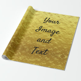 Papel De Regalo Relieve metalizado de oro de lujo personalizado
