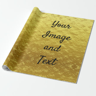 Papel De Regalo Relieve metalizado de oro de lujo personalizado
