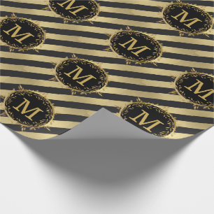 Papel De Regalo Relieve metalizado dorado de la guirnalda del día