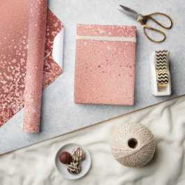 Papel De Regalo Relieve metalizado dorado Rosa Simulado Y Textura 
