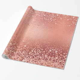 Papel De Regalo Relieve metalizado dorado Rosa Simulado Y Textura 