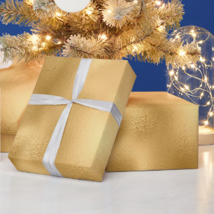 Papel De Regalo Relieve metalizado dorado Simulado Textura Celebra