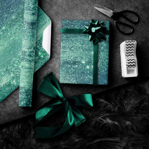 Papel De Regalo Relieve metalizado Glitzy   Brillo de imitación ve