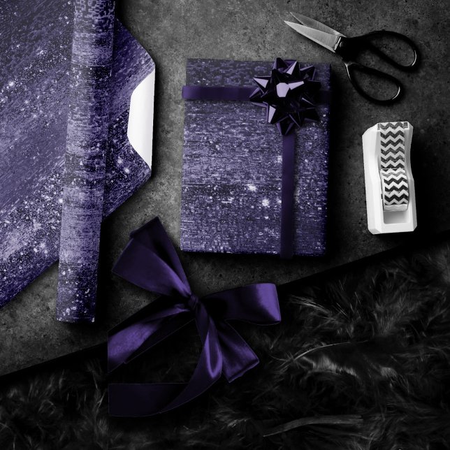 Papel De Regalo Relieve metalizado Glitzy | Magenta Hot Pink Rubor (Subido por el creador)