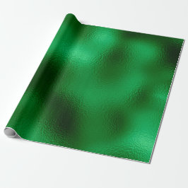 Papel De Regalo Relieve metalizado verde