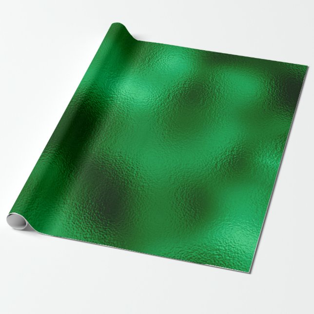 Papel De Regalo Relieve metalizado verde (Desenrollado)
