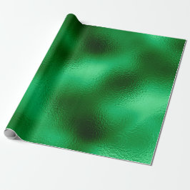 Papel De Regalo Relieve metalizado verde