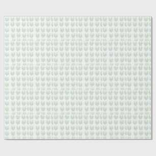 Papel De Regalo Reloj Botánico de Hojas de Eucalipto Verde Menta