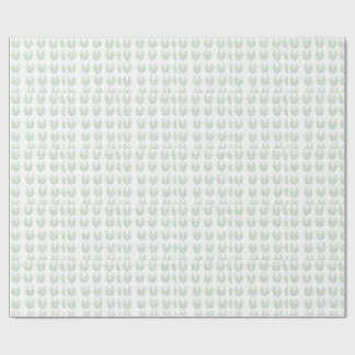 Papel De Regalo Reloj Botánico de Hojas de Eucalipto Verde Menta