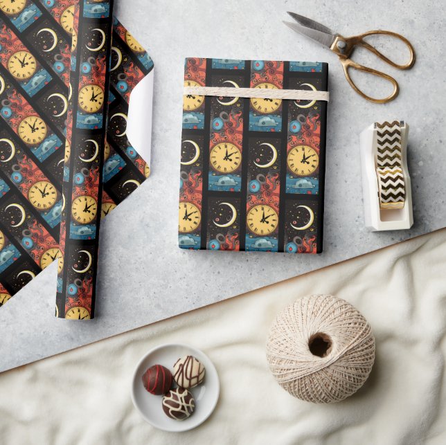 Papel De Regalo Reloj de la luna (Artesanía)