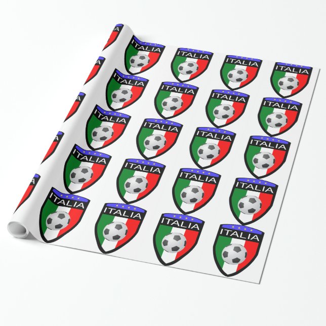 Papel De Regalo Remiendo de la bandera de Italia/de Italia - con (Desenrollado)