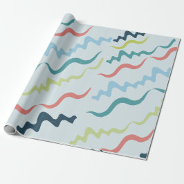 Papel de regalo Remolino azul verde