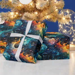 Papel De Regalo Remolinos de color cósmico radiante