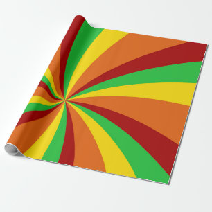 Papel De Regalo Remolinos de estilo retro hippie vintage